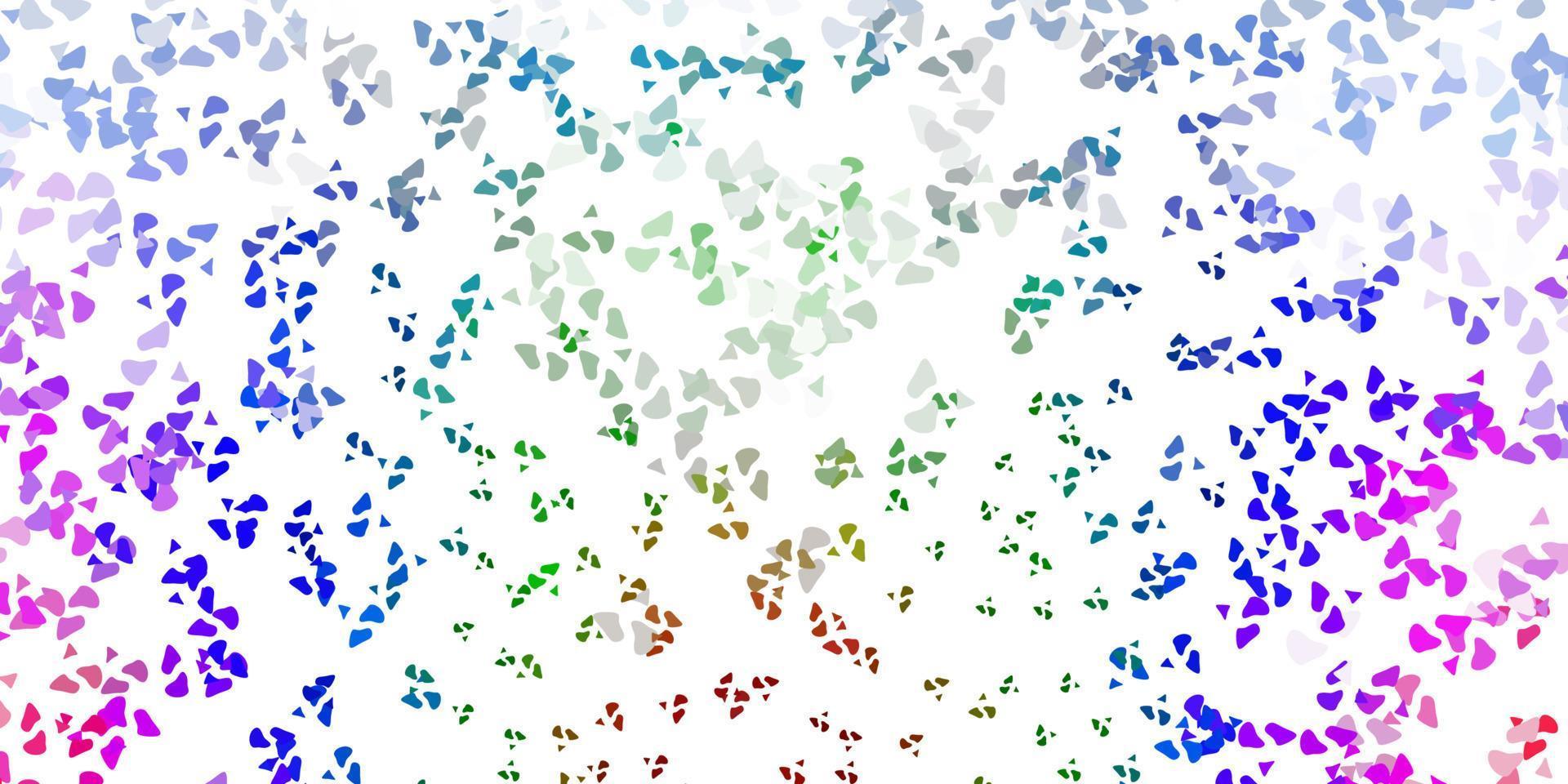 licht veelkleurige vector achtergrond met willekeurige vormen.