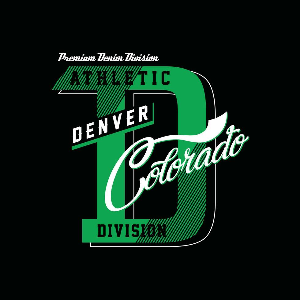 Denver Colorado element van mannenmode en moderne stad in typografie grafisch design.vector illustration.tshirt,clothing,apparel en ander gebruik vector