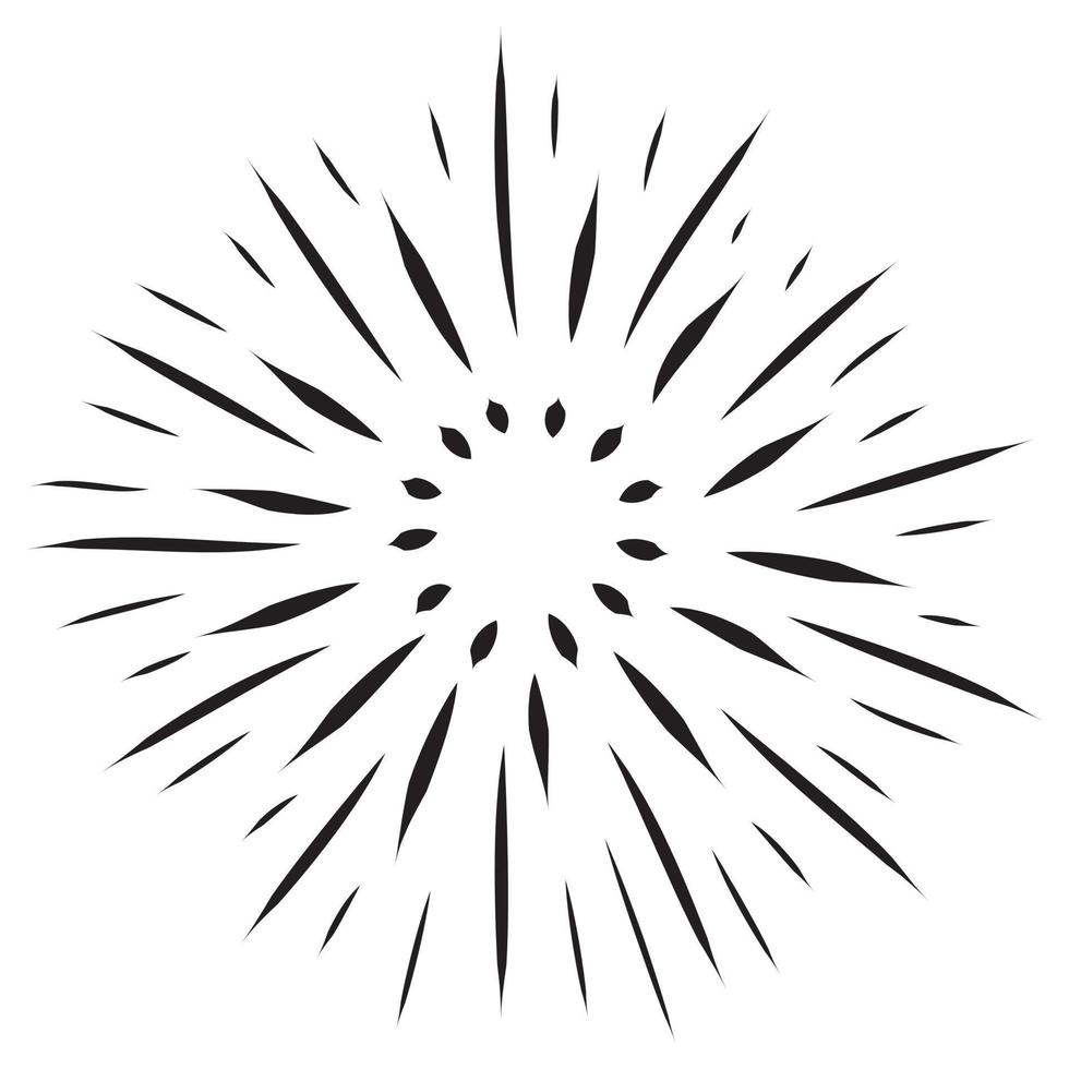 starburst, zonnestraalelement. vector illustratie