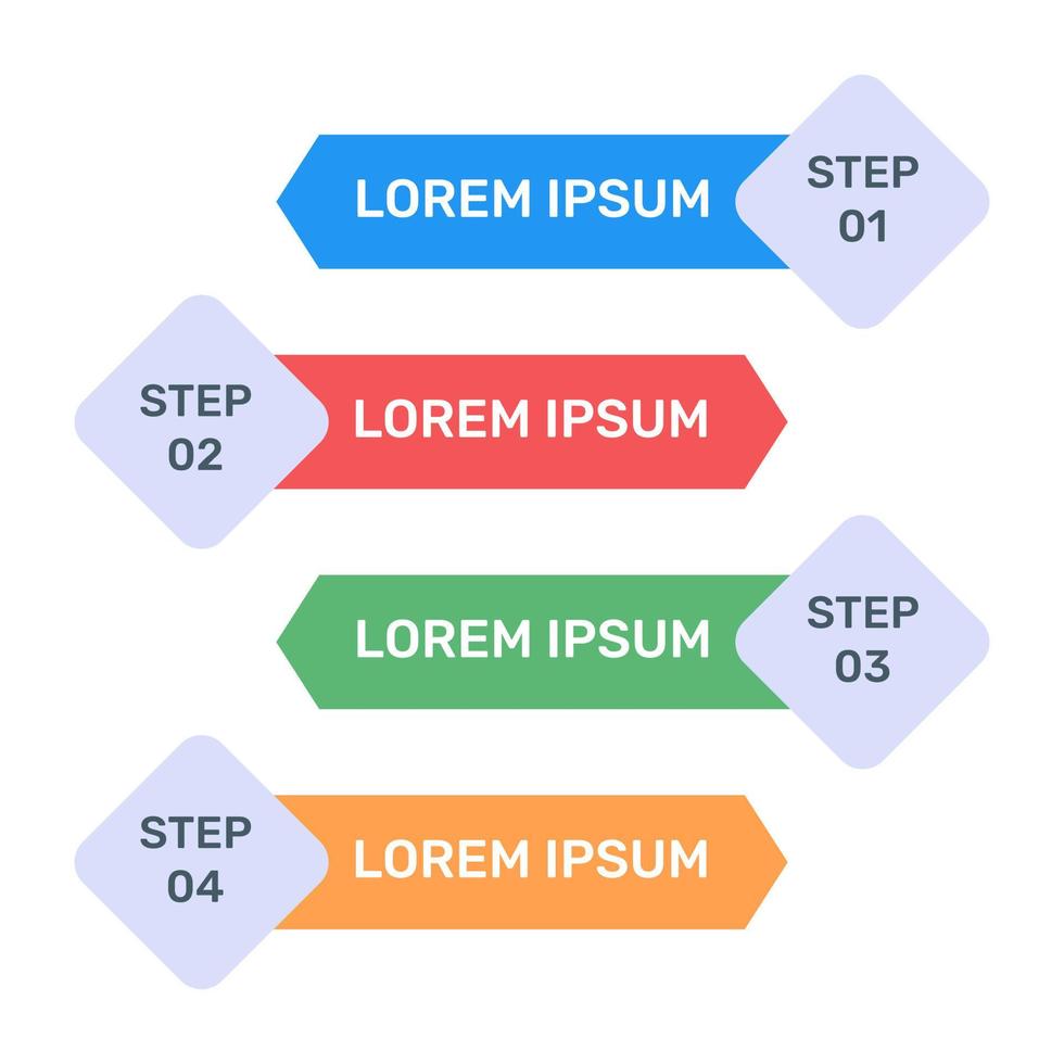 in kaart brengen op een gelabelde richting, plat icoon van info diagram vector