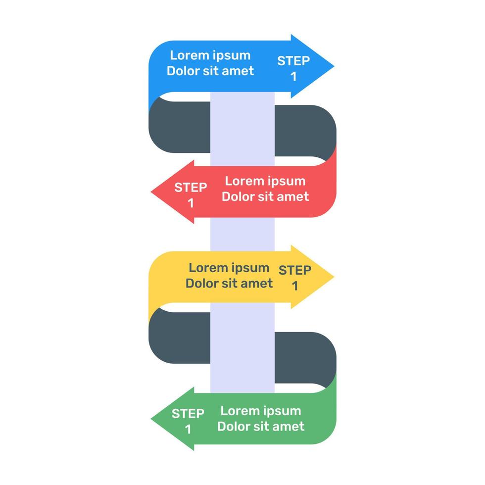 stap labels infographic pictogram in plat ontwerp vector