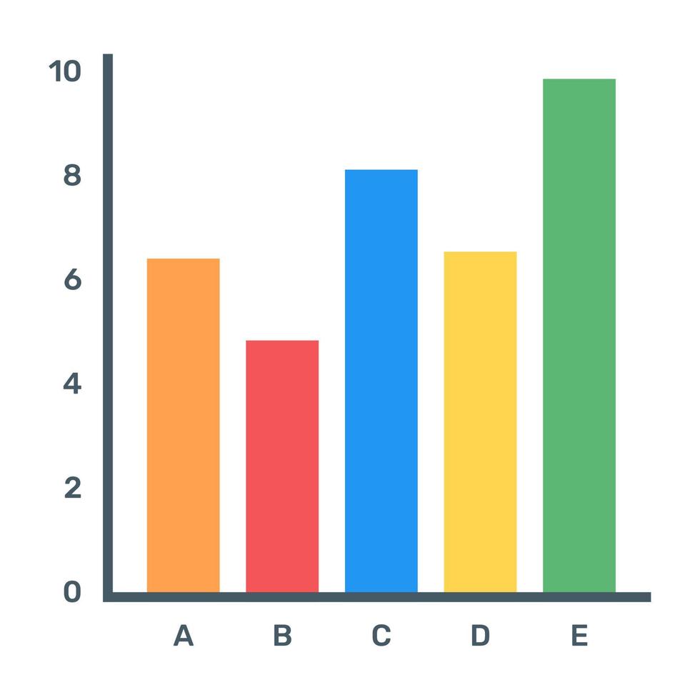 een plat bewerkbaar icoon van pareto analytics vector