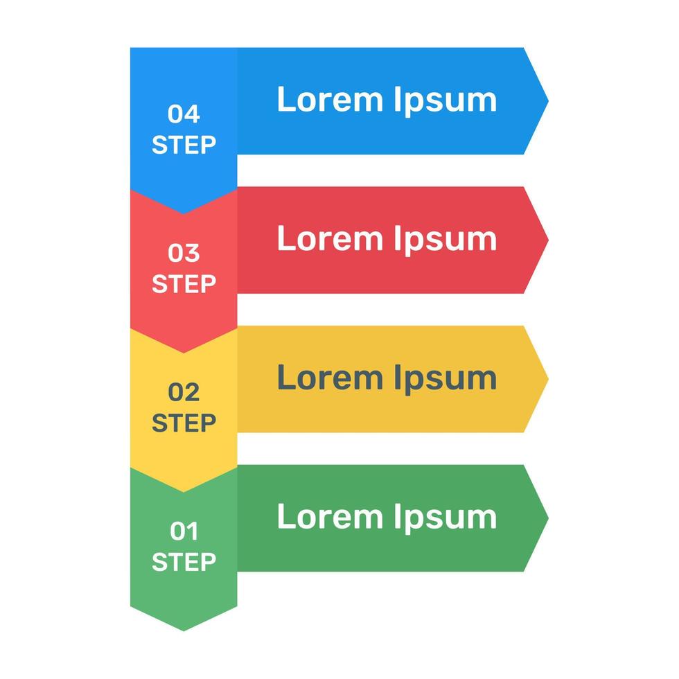 representatie van bedrijfsgegevens door pijlen infographic in plat pictogram vector