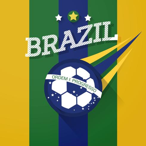 Brazilië voetbal bal teken vector