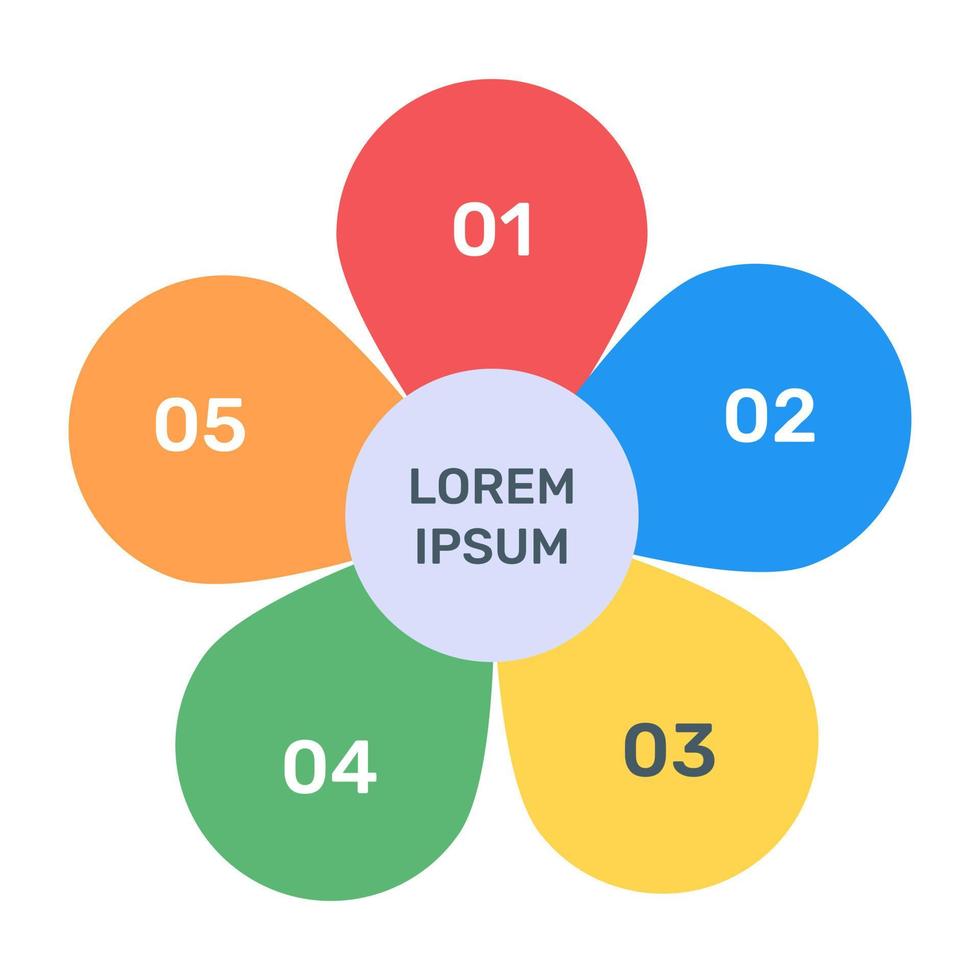 een trendy plat pictogram dat een bloemenkaart aanduidt vector