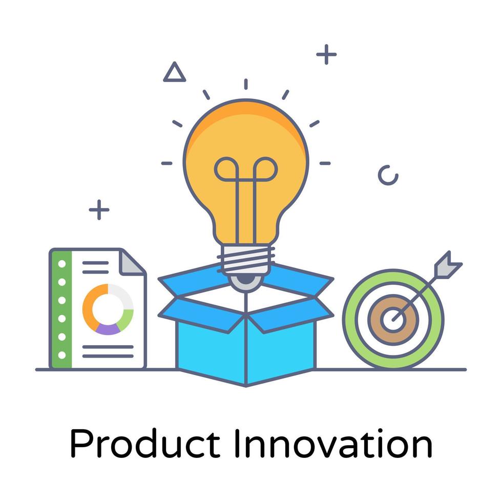 trendy ontwerp van productinnovatie vector