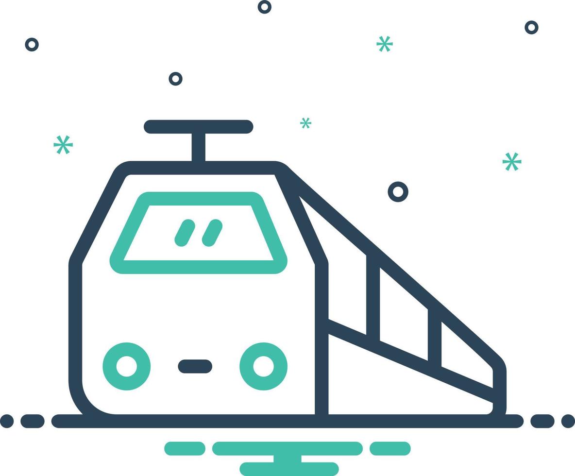 mixpictogram voor trein vector