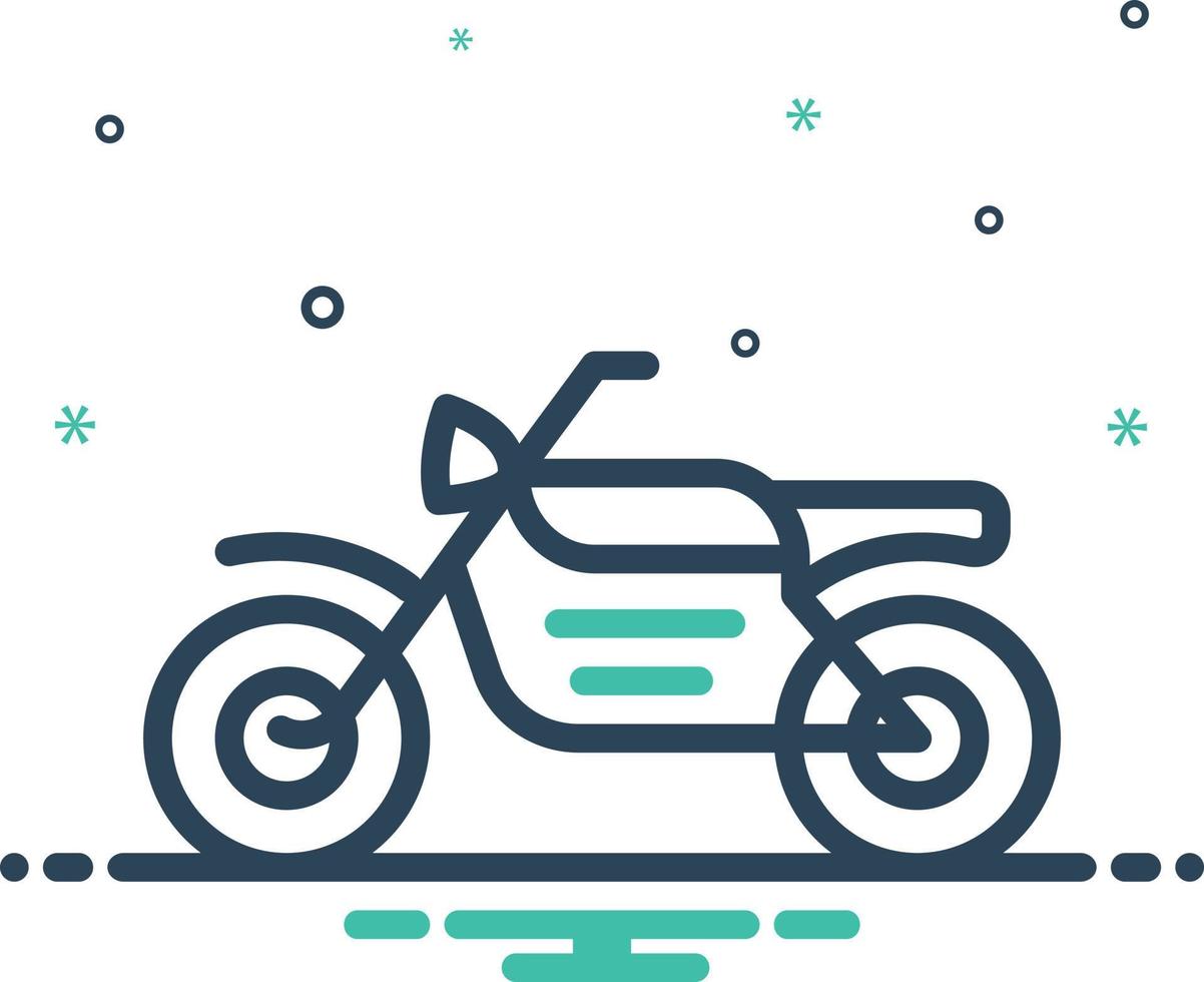 mixpictogram voor motorfiets vector