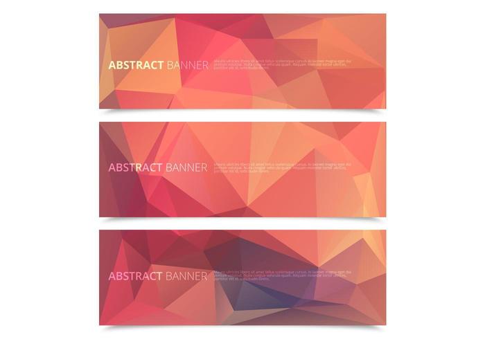 Gemetrische polygonale banners vector pack