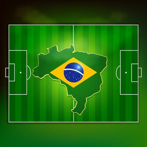 voetbalveld van brazilië vector