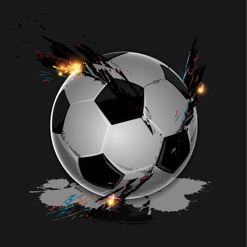 Kleurrijke splash voetbal vector