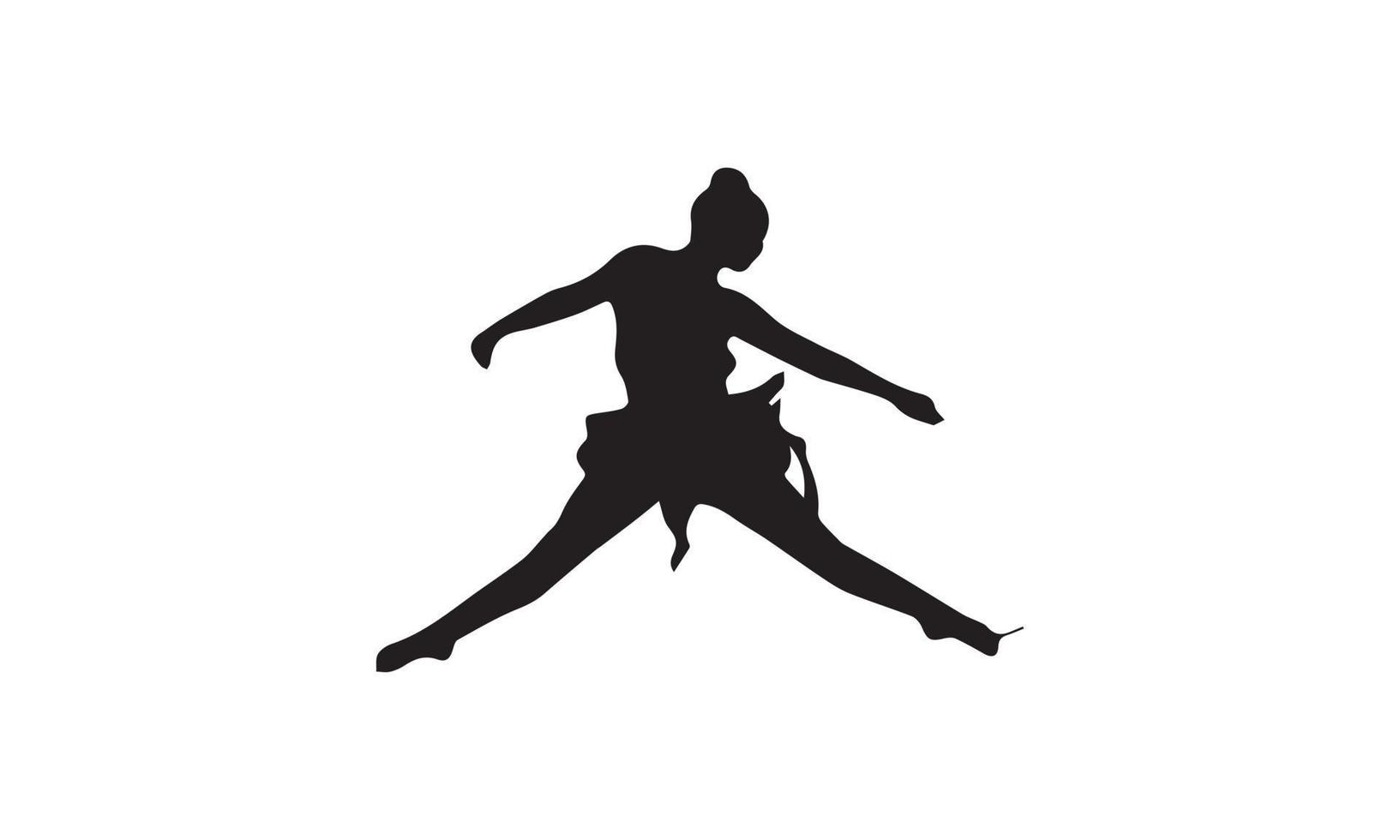 dansende vrouwen vectorillustratie zwart en wit vector