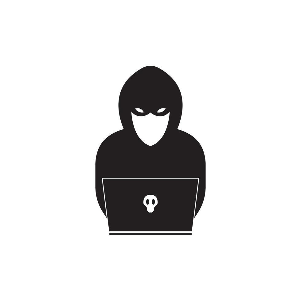 hacker pictogram logo vector achtergrond