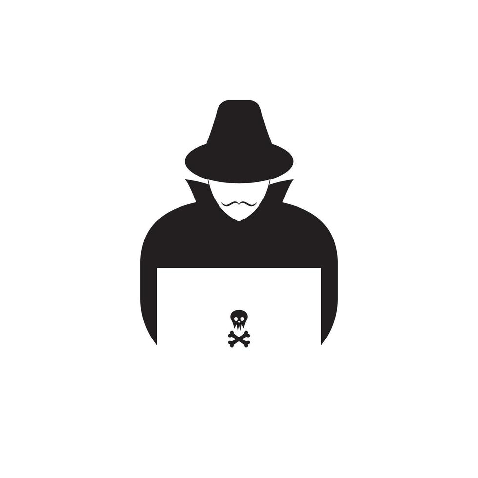 hacker pictogram logo vector achtergrond
