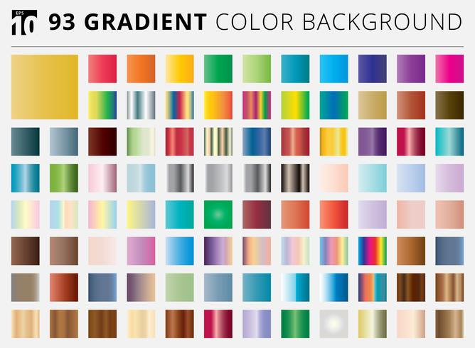 Set van 93 vierkante gradiënt kleuren achtergronden vector