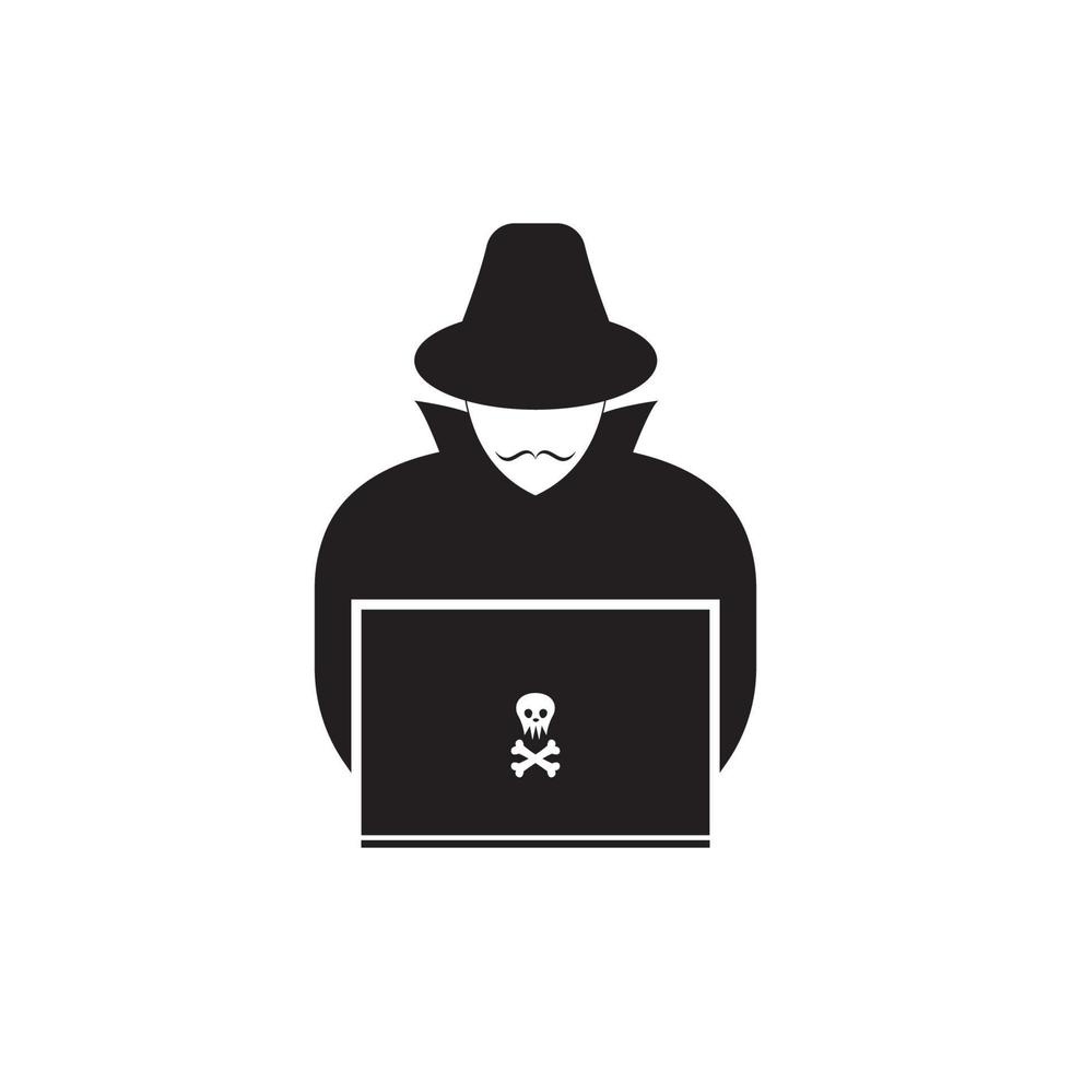 hacker pictogram logo vector achtergrond