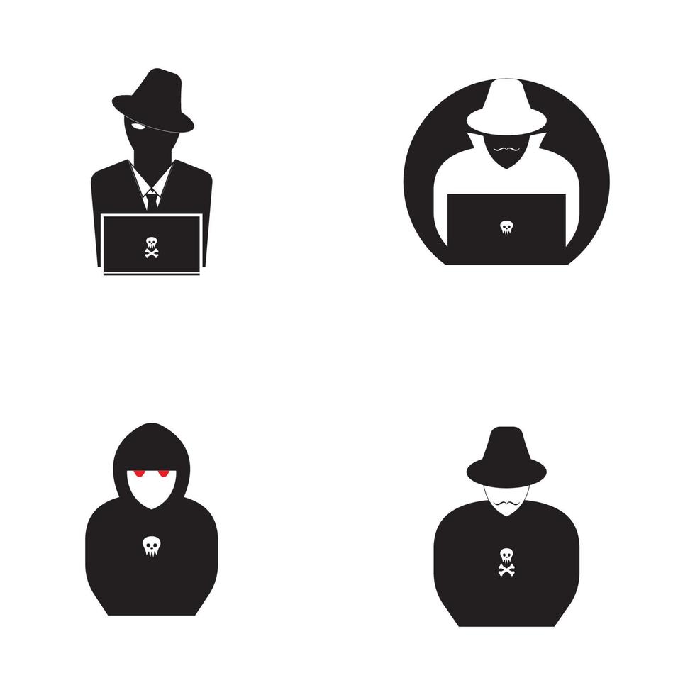 hacker pictogram logo vector achtergrond