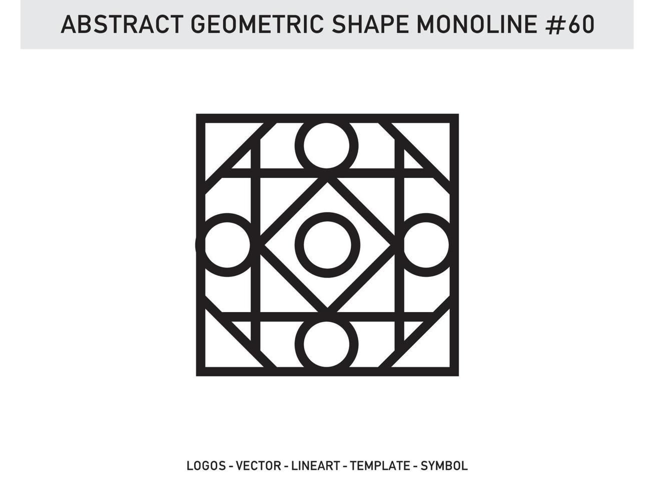 geometrische monoline vorm abstract gratis vector