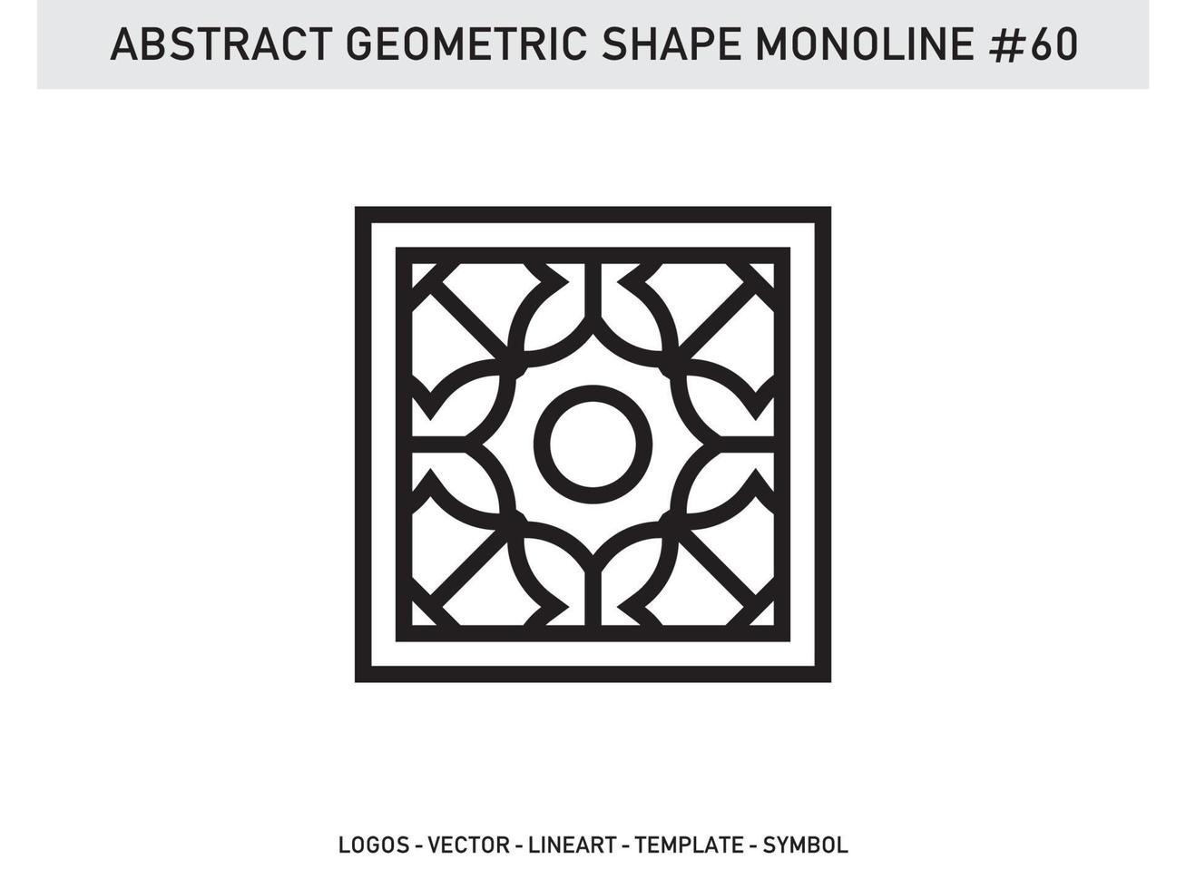 geometrische monoline vorm abstract gratis vector