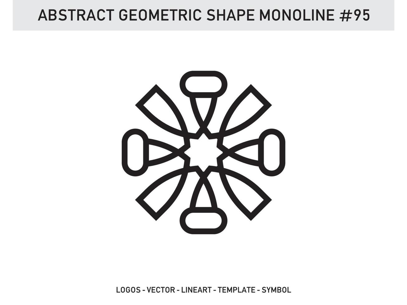 geometrisch lineart lijnvorm monoline abstract vectorontwerp gratis vector