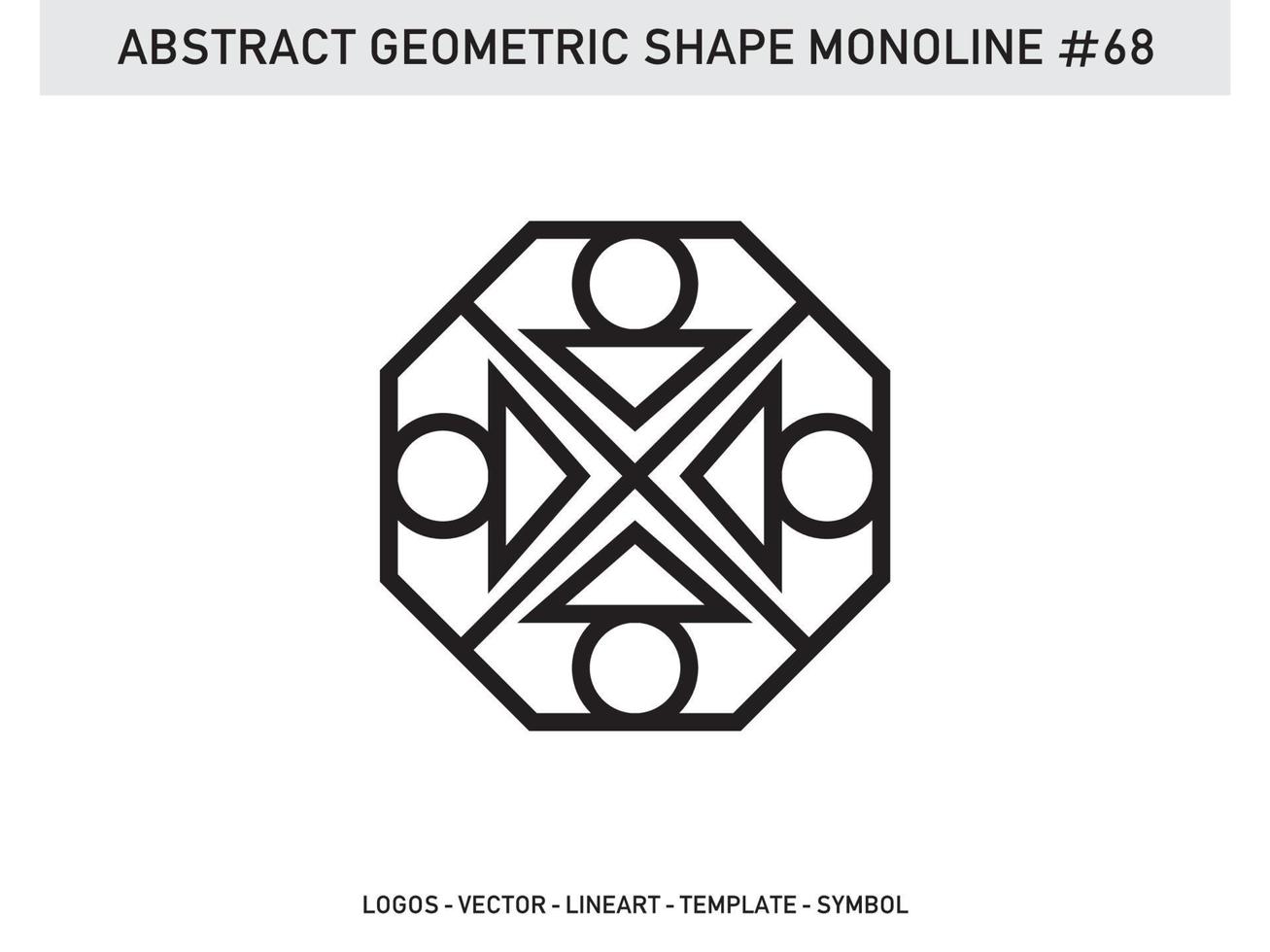 abstracte geometrische monoline lineart lijnvorm gratis vector