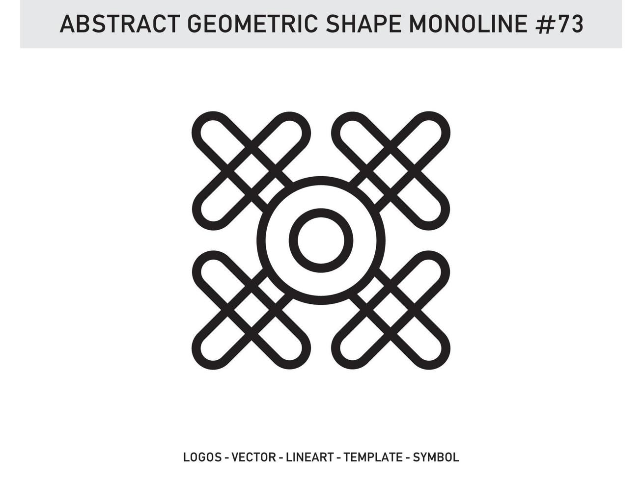 abstracte geometrische monoline lineart lijn vector vorm gratis