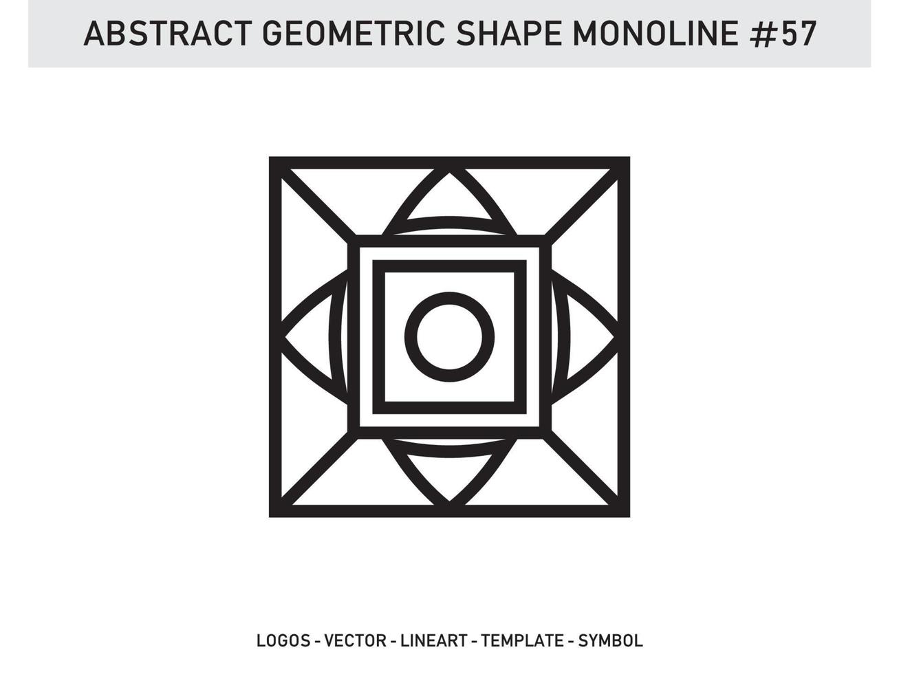 geometrische monoline vorm abstract gratis vector