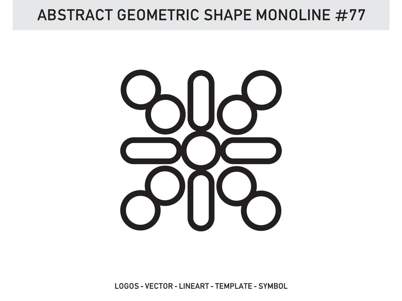 abstracte geometrische monoline lineart lijnvorm gratis vector