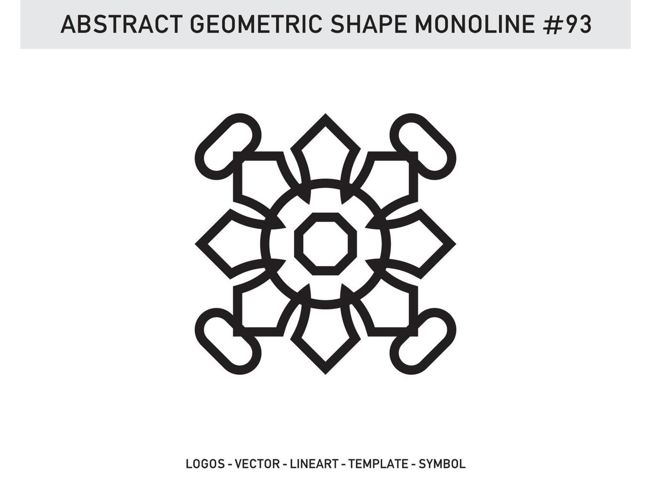 geometrisch lineart lijnvorm monoline abstract vectorontwerp gratis vector