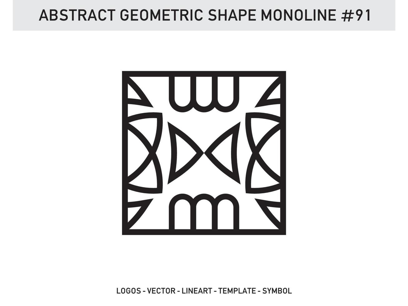 geometrisch lineart lijnvorm monoline abstract vectorontwerp gratis vector