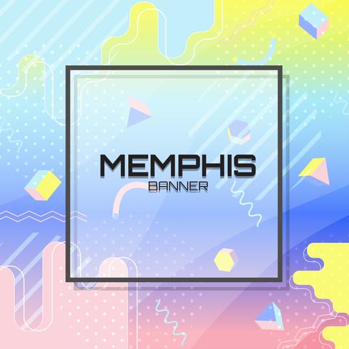 Kleurrijke Memphis achtergrond vector