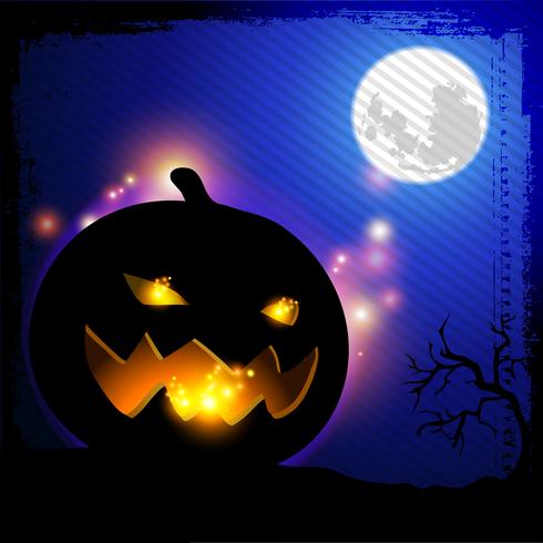 Halloween-pompoen hoofdverlichting vector