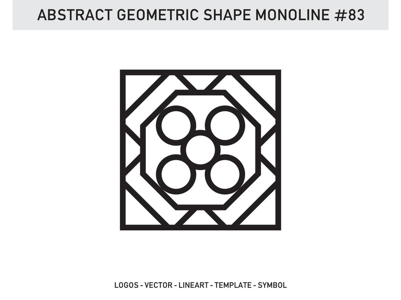 ornament geometrische monoline vorm abstracte lijn gratis vector