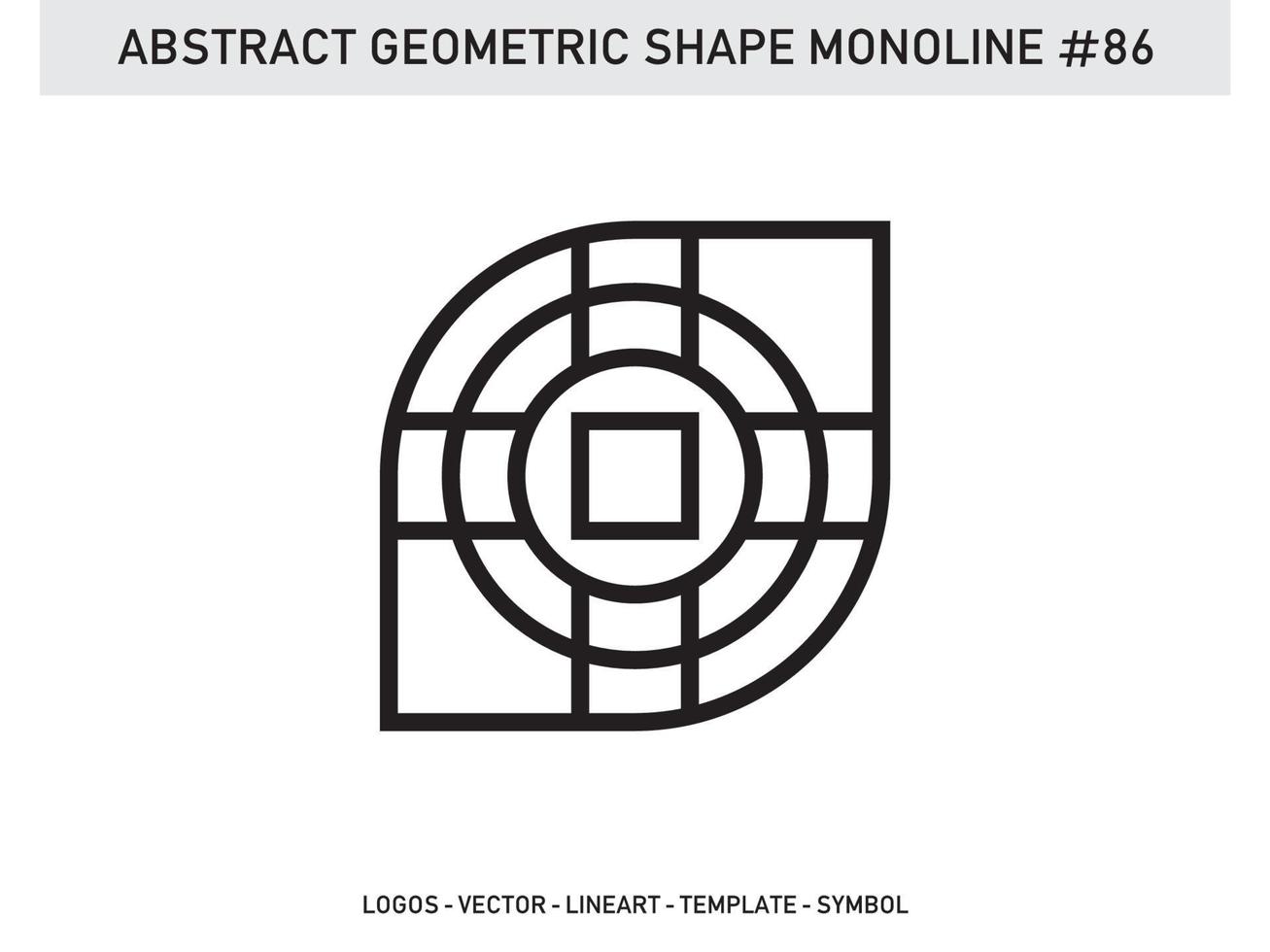 ornament geometrische vorm monoline abstracte lijn gratis vector