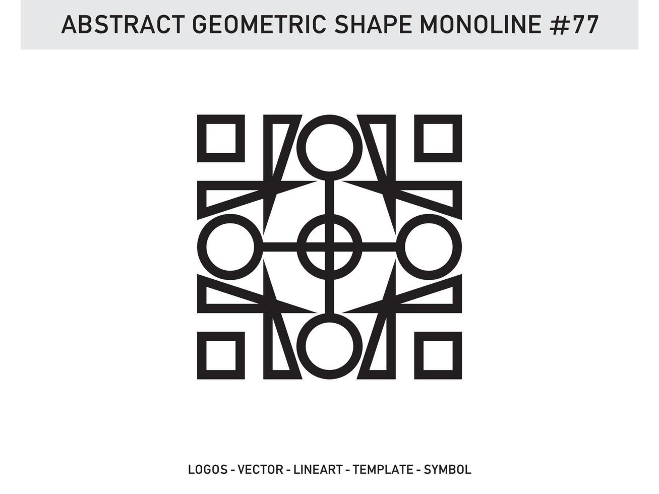 abstracte geometrische monoline lineart lijnvorm gratis vector