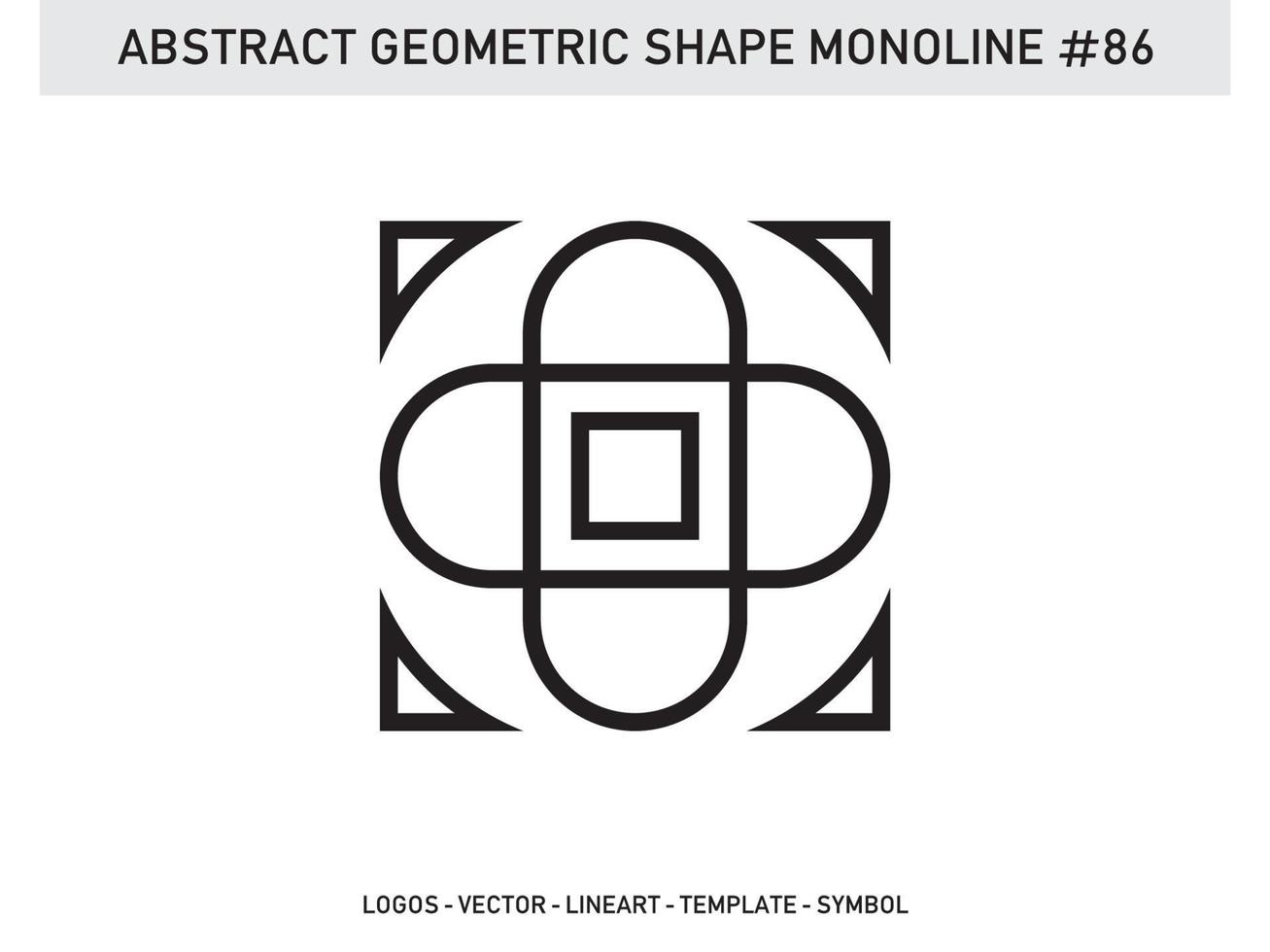 ornament geometrische vorm monoline abstracte lijn gratis vector