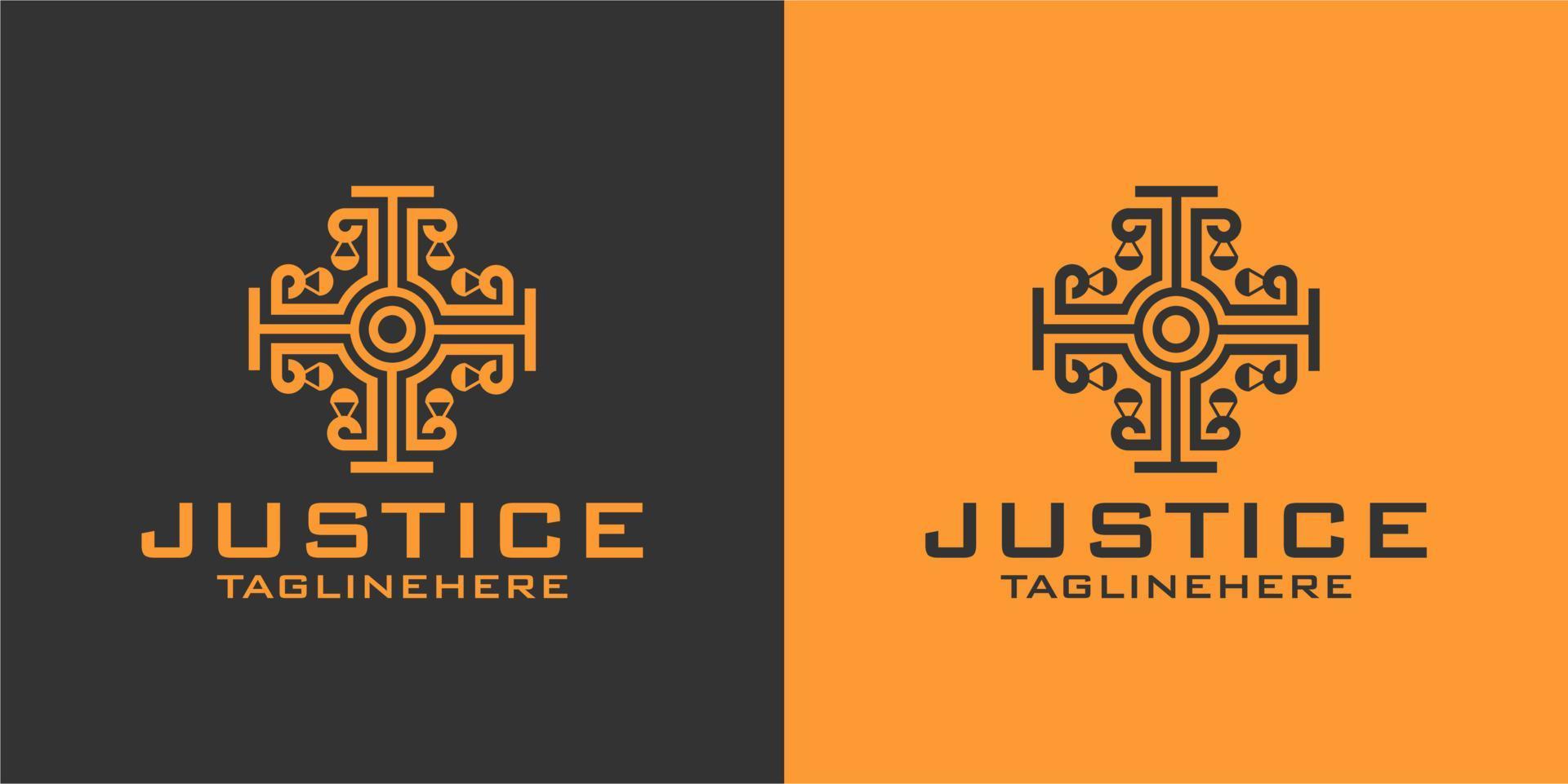 advocatenkantoor justitie logo ontwerpsjabloon vector