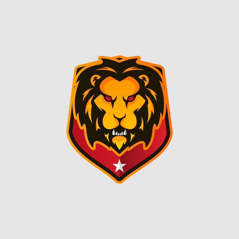 leeuw mascotte logo afbeelding vector