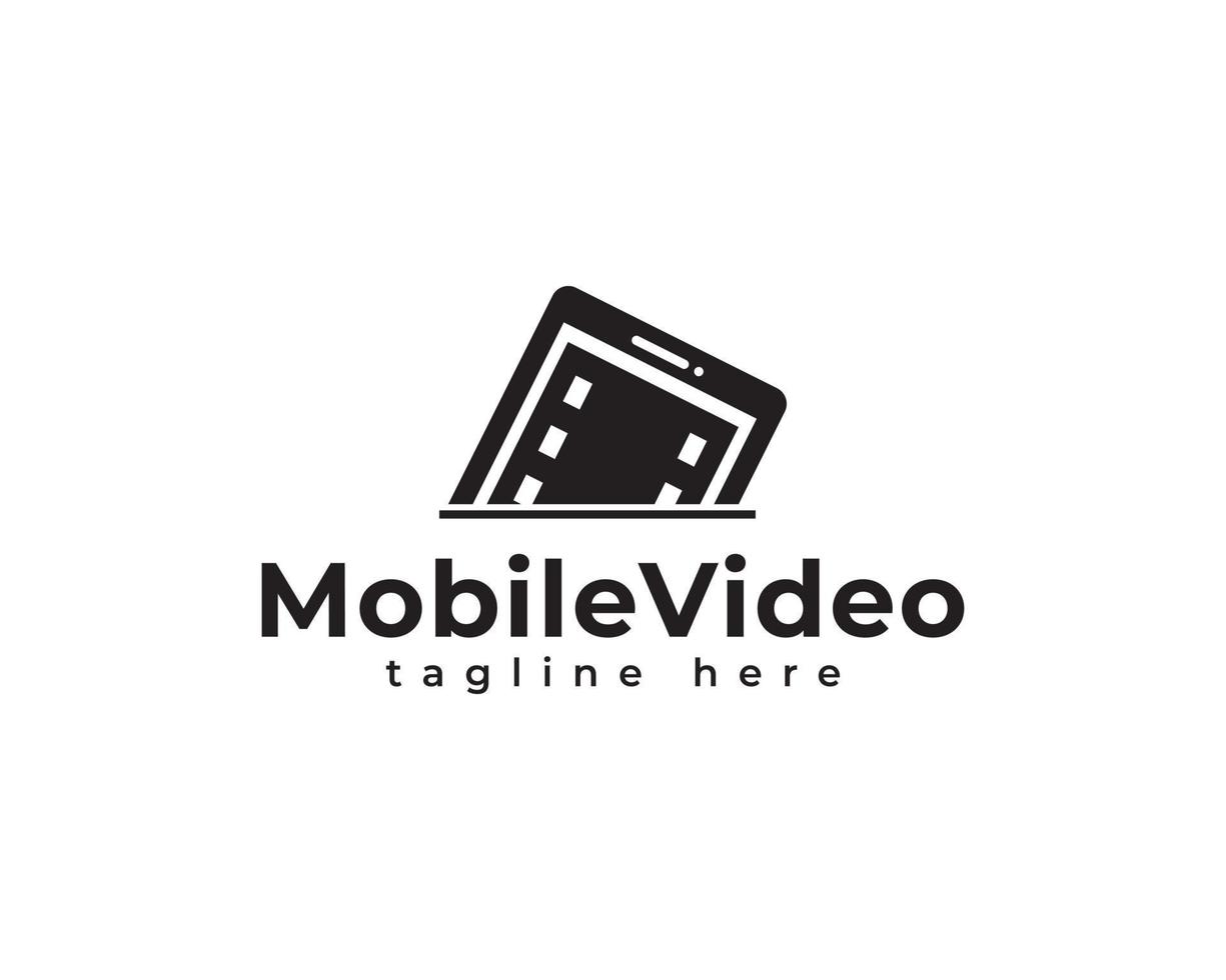 mobiele videofilm logo-ontwerpsjabloonelement vector