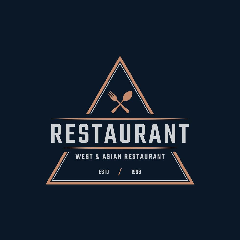 klassieke vintage retro label badge voor restaurant en café logo ontwerp inspiratie vector