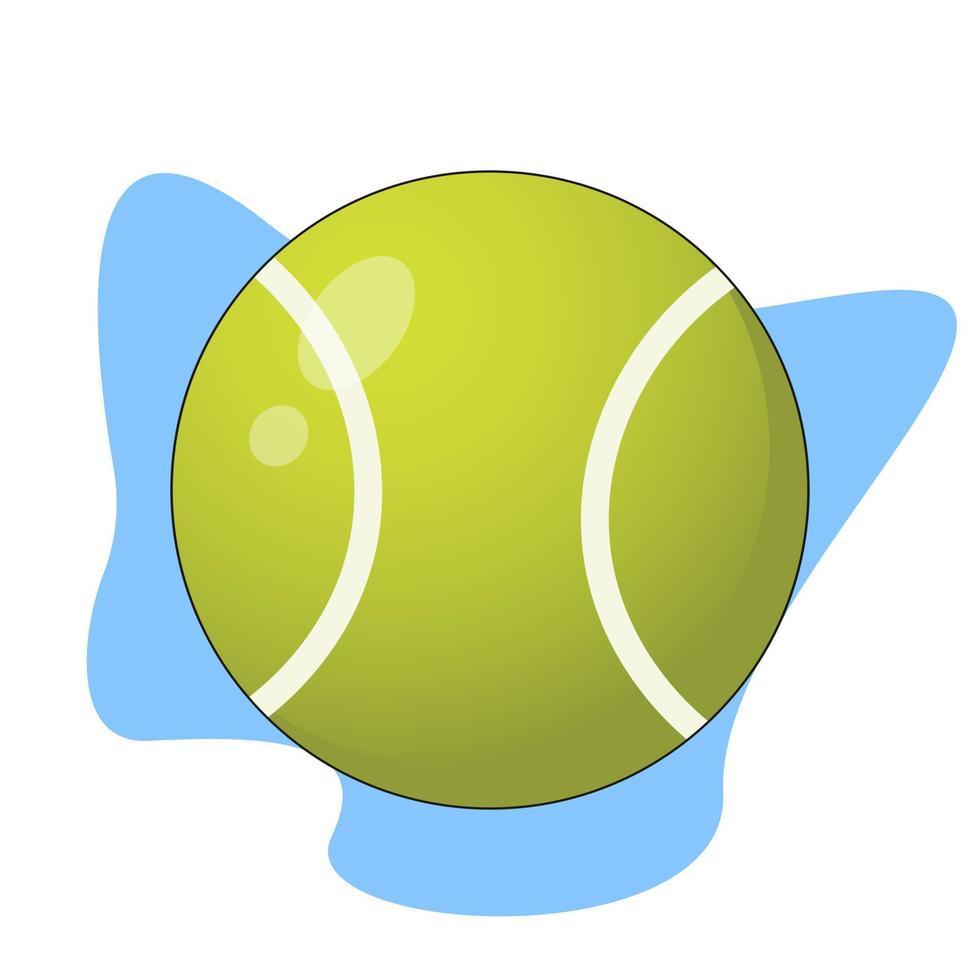 platte ontwerpillustratie van tennisbal, ideaal voor sport- of tennisthema-ontwerp vector