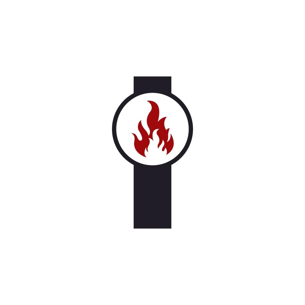 beginletter i met vlam vuur logo ontwerp inspiratie vector