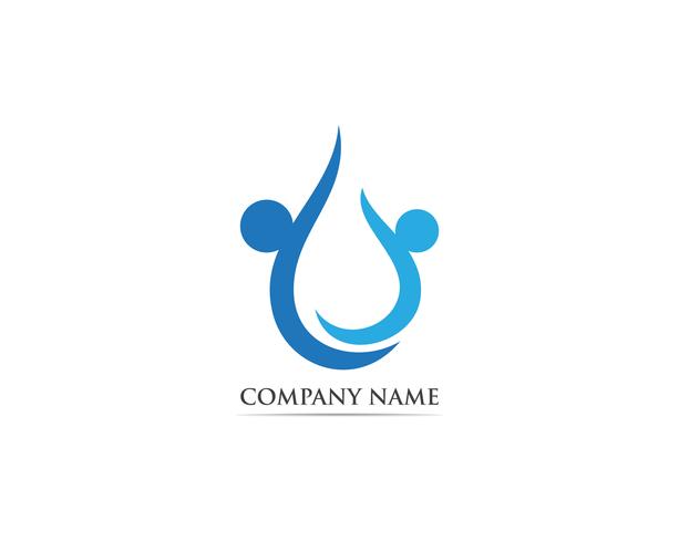 Waterdrop logo vectorillustraties vector