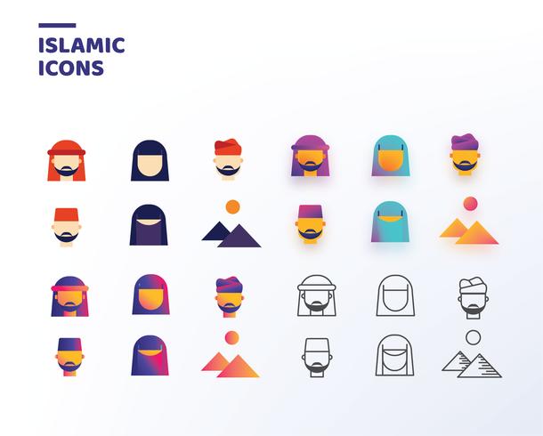 Islamitische iconen Vector Pack