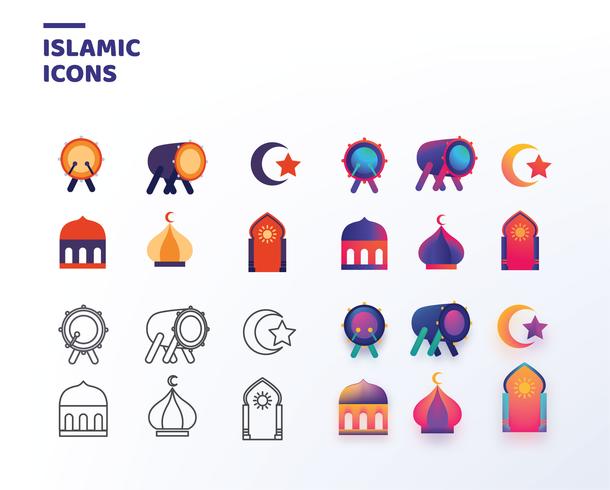 Islamitische iconen Vector Pack