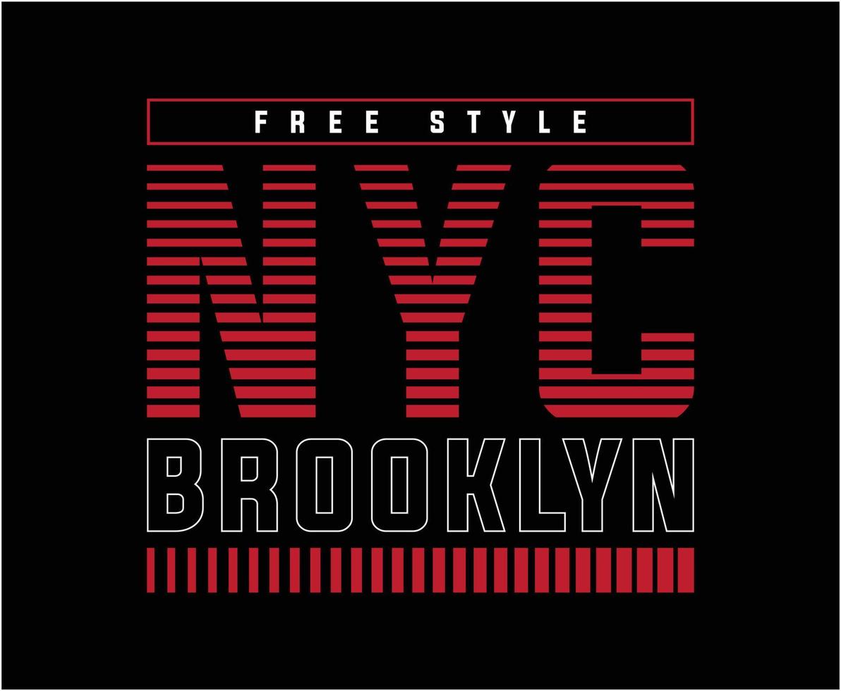 nyc typografie vector t-shirt ontwerp om af te drukken