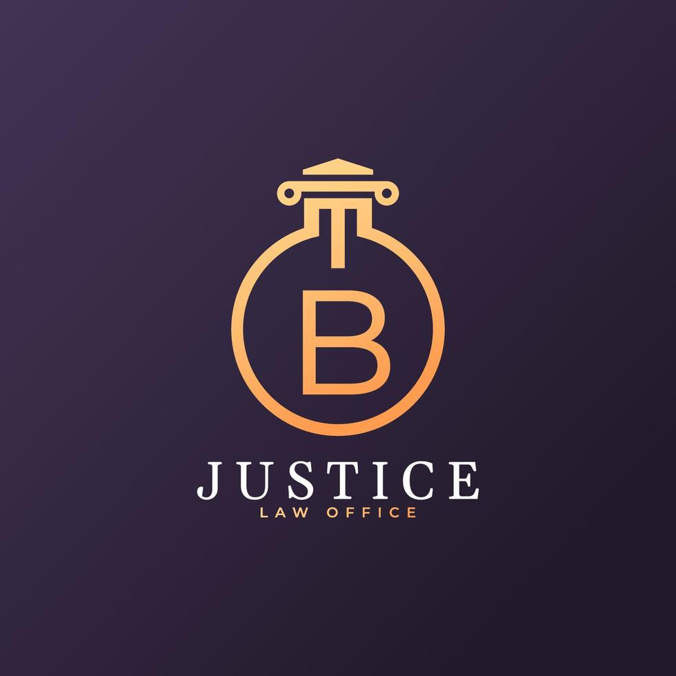 advocatenkantoor letter b logo ontwerpsjabloon element vector