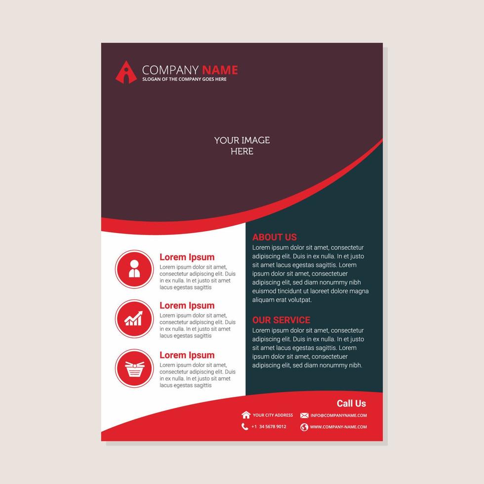 corporate business jaarverslag brochure flyer ontwerp. folder omslag presentatie vector