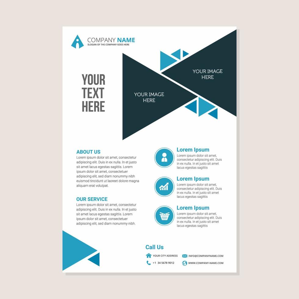 corporate business jaarverslag brochure flyer ontwerp. folder omslag presentatie vector