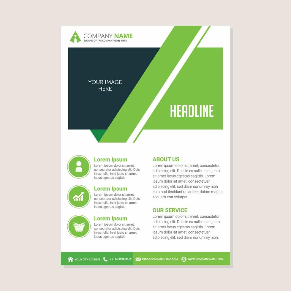 corporate business jaarverslag brochure flyer ontwerp. folder omslag presentatie vector